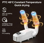 Shoe Dryer & Warmer, White UV Sterilization, PTC Heating, 48°C Fast Drying, 360° Warm Air, Intelligent Timer, Portable Foldable for Monsoon & Winter 50