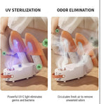 Shoe Dryer & Warmer, White UV Sterilization, PTC Heating, 48°C Fast Drying, 360° Warm Air, Intelligent Timer, Portable Foldable for Monsoon & Winter 50