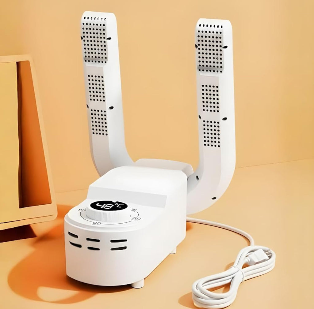Shoe Dryer & Warmer, White UV Sterilization, PTC Heating, 48°C Fast Drying, 360° Warm Air, Intelligent Timer, Portable Foldable for Monsoon & Winter 50